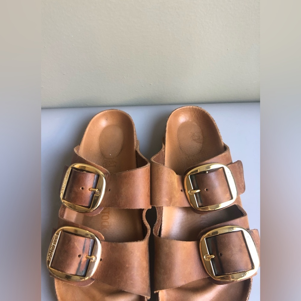 Birkenstock Arizona Big Buckle Oiled Leather Sandals Size: EUR 41 = US Womens 10 - Picture 8 of 13